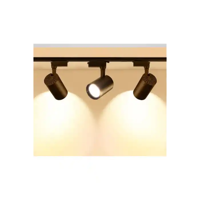 Siyah Kasa Günışığı 1 Metre Raylı 3lü 30w Ray Spot Vitrin Mağaza Armatürü Gün Işığı