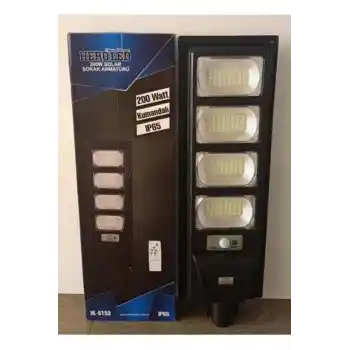 200 Watt Solar Sokak Armatürü Kumandalı Ip65