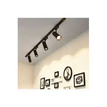 Bizceledpark Ray Spot Siyah 4 Lü Gün Işığı 4 Adet Spot 1 Mt Ray Mağaza Vitrin Özel Alan Aydınlatma