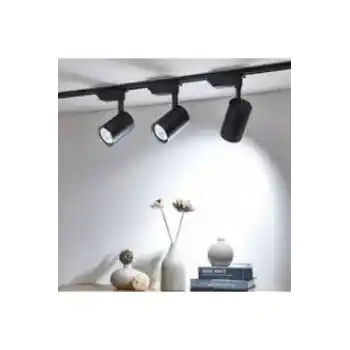 1 Metre Raylı 3 Adet Ray Spot Beyaz Işık Siyah Kasa
