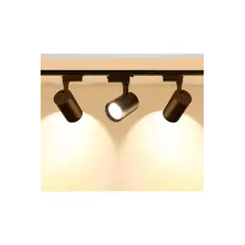 Siyah Kasa Günışığı 1 Metre Raylı 3lü 30w Ray Spot Vitrin Mağaza Armatürü Gün Işığı