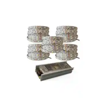 Yüksek Işık 25 Metre 3 Cipli Beyaz Şerit Led Ve 30 Amper Led Trafosu (metrede 60 Led)