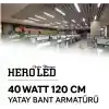 Hero Led 10 Adet 40 Watt 120 cm Yatay Bant ARMATÜRÜ-40W Bant Armatür-Beyaz