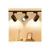 1 Metre Ray 3 Adet Ray Spot Set Siyah Kasa Günışığı Renk 20 W Dekoratif Spot
