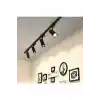 Siyah Kasa Günışığı 6 Adet 30w Ray Spot Vitrin Armatürü 2 mt Raylı Spot Lamba