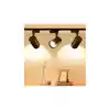 1 Metre Raylı 3 Adet 30w Led Ray Spot Led Vitrin Mağaza Armatürü Siyah Kasa