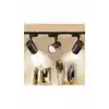 Led 3 Adet 30w Ray Spot Vitrin Mağaza Armatürü1 Metre Raylı Siyah Kasa Beyaz Işık Renk Ray Spot