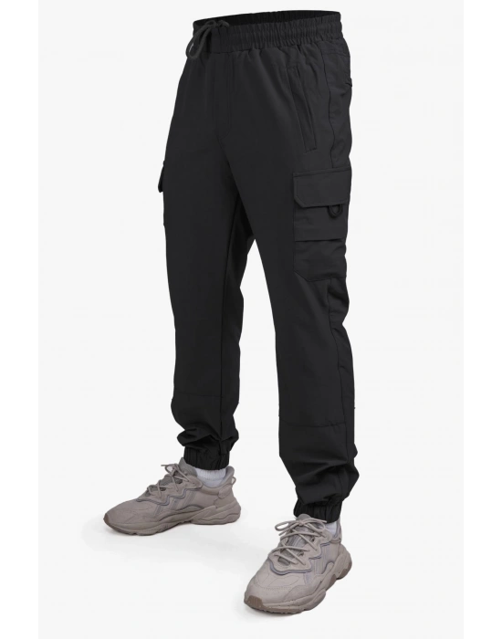 Tight Leg Tactical Fabric Pants Black