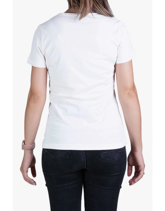 Womens V Neck Regular Fit T Shirt White