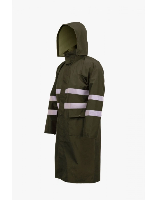 Coat Raincoat Reflective Khaki
