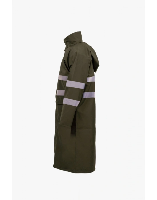 Coat Raincoat Reflective Khaki