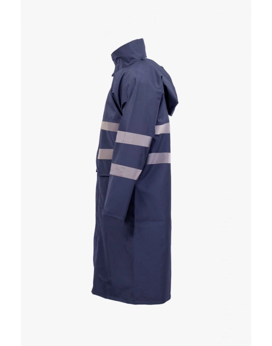 Coat Raincoat Reflective Navy Blue