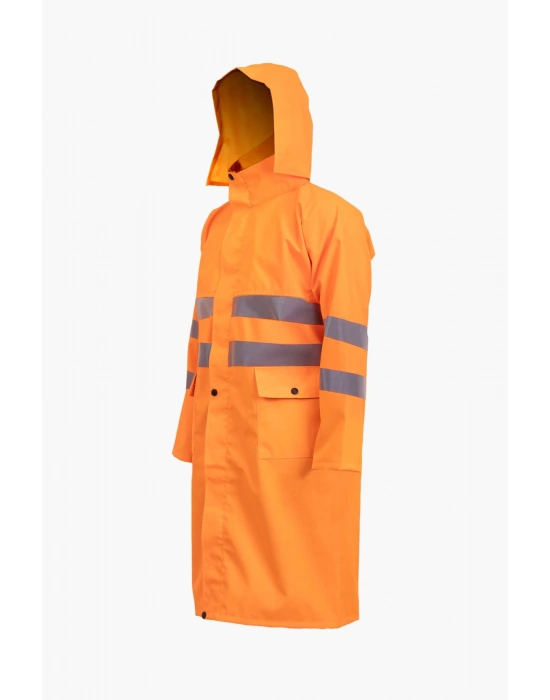 Coat Raincoat Reflective Orange