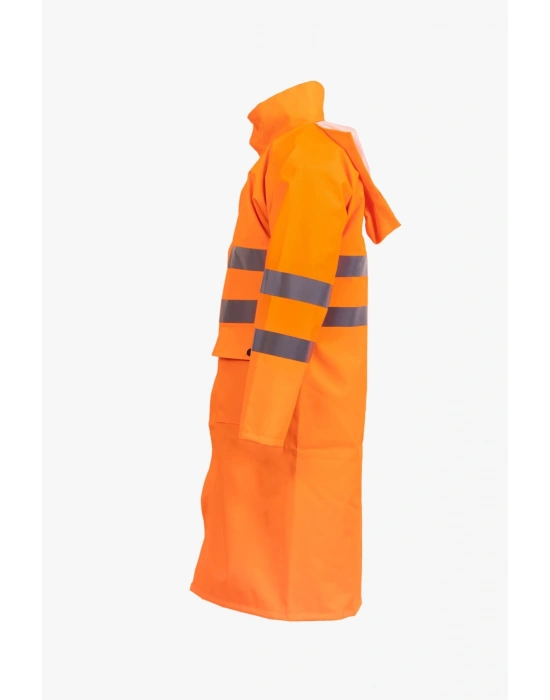 Coat Raincoat Reflective Orange