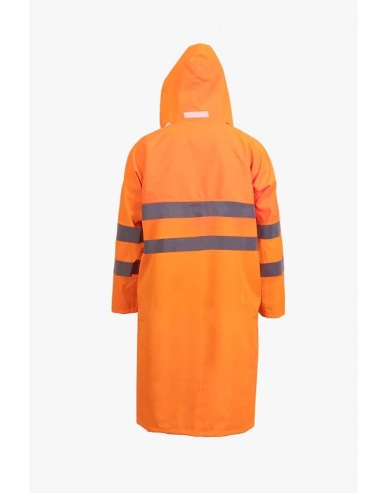 Coat Raincoat Reflective Orange
