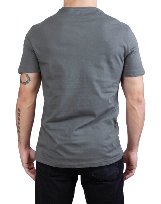 Unisex V Neck Regular Fit T Shirt Anthracite