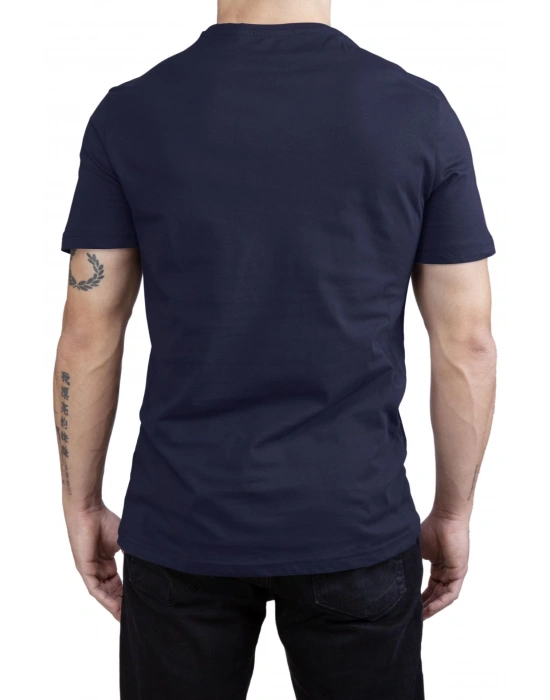 Unisex V Neck Regular Fit T Shirt Navy Blue