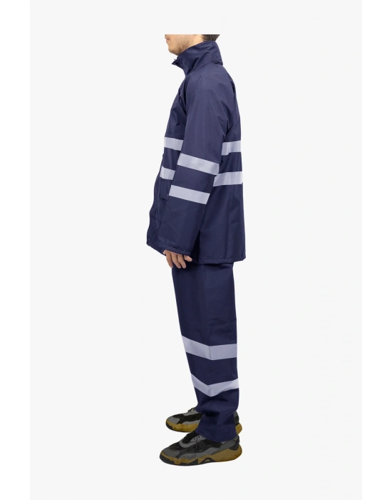Raincoat Set Reflective Navy Blue