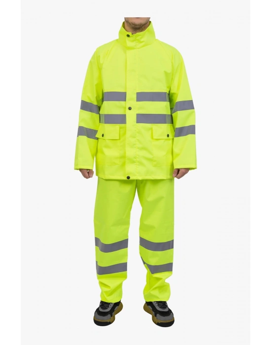 Raincoat Set Reflective Yellow