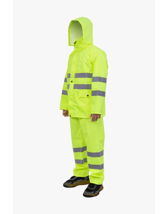 Raincoat Set Reflective Yellow