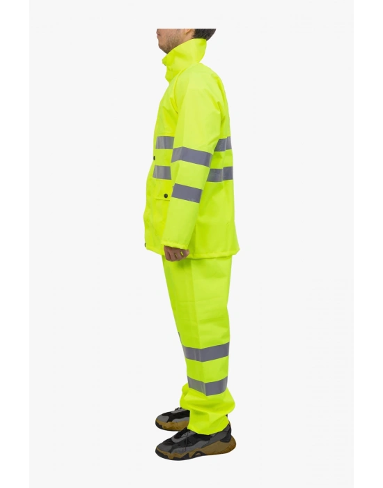 Raincoat Set Reflective Yellow