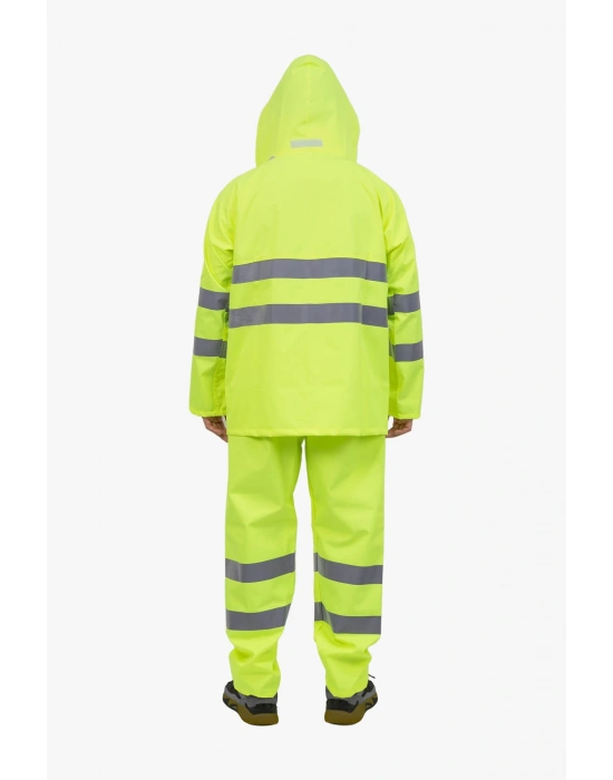 Raincoat Set Reflective Yellow