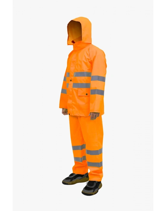 Raincoat Set Reflective Orange