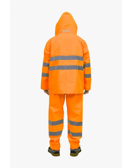 Raincoat Set Reflective Orange