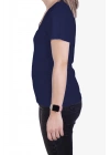 Womens V Neck Regular Fit T Shirt Navy Blue