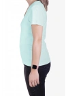 Womens V Neck Regular Fit T Shirt Aqua Green