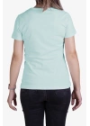 Womens V Neck Regular Fit T Shirt Aqua Green