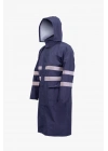 Coat Raincoat Reflective Navy Blue