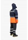 Raincoat Coat Navy Blue Orange