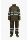 Raincoat Set Reflective Khaki