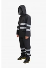 Raincoat Set Reflective Black