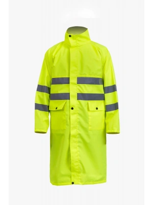 Coat Raincoat Reflective Yellow