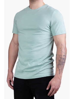 Unisex Regular Fit Crew Neck T Shirt Aqua Green