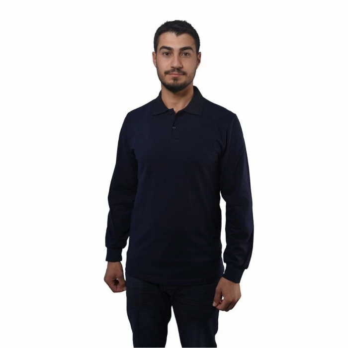 Toytex Polo Collar Long Sleeve Pique Combed Cotton