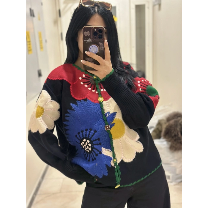 İTHAL ÇİÇEK HIRKA