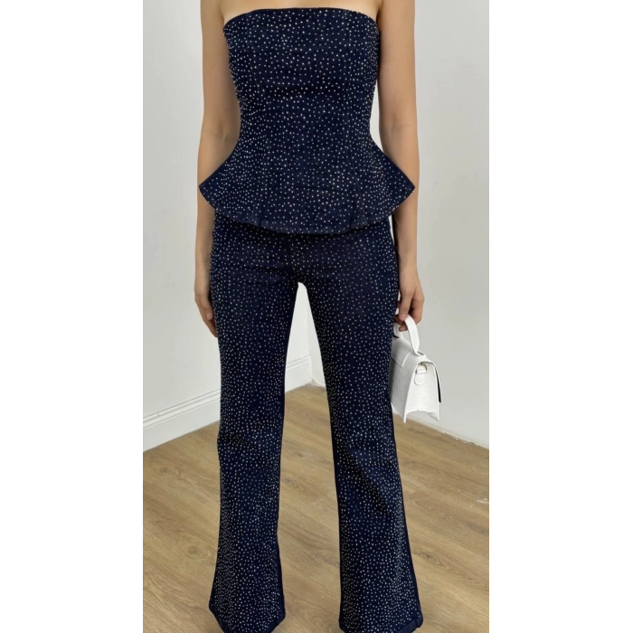 TAŞLI JEAN BÜSTİYERLİ TAKIM