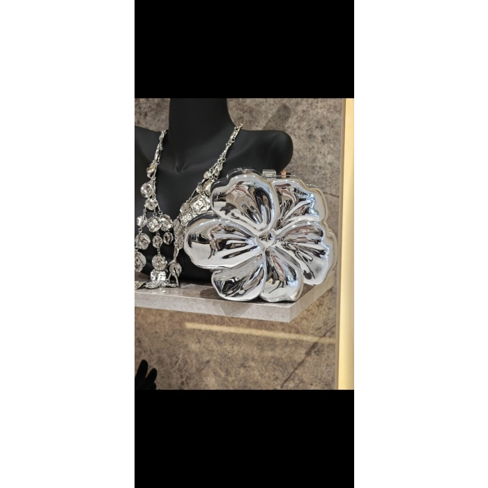 ÇİÇEK GÜMÜŞ ÇANTA