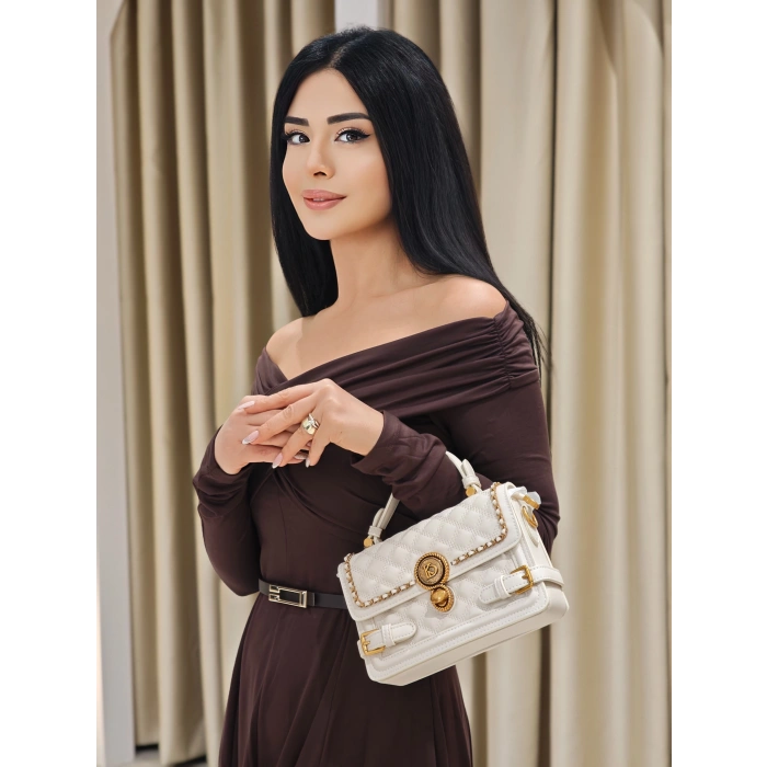 KEMERLİ KAYIK YAKA ELBİSE LFN