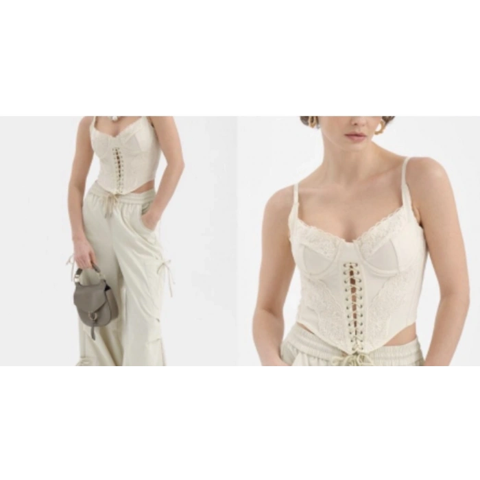 EKRU DANTEL DETAY BÜSTİYER