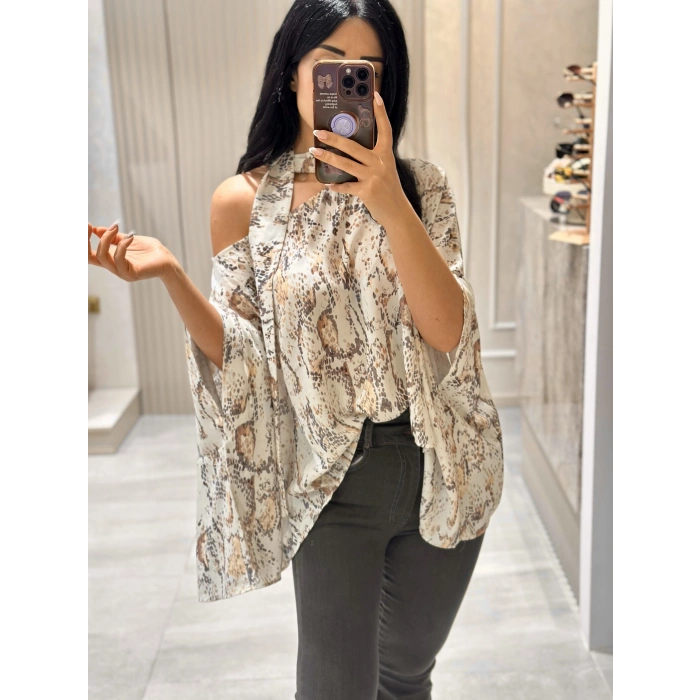 DESENLİ VİZON BLUZ