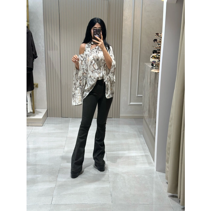 DESENLİ VİZON BLUZ