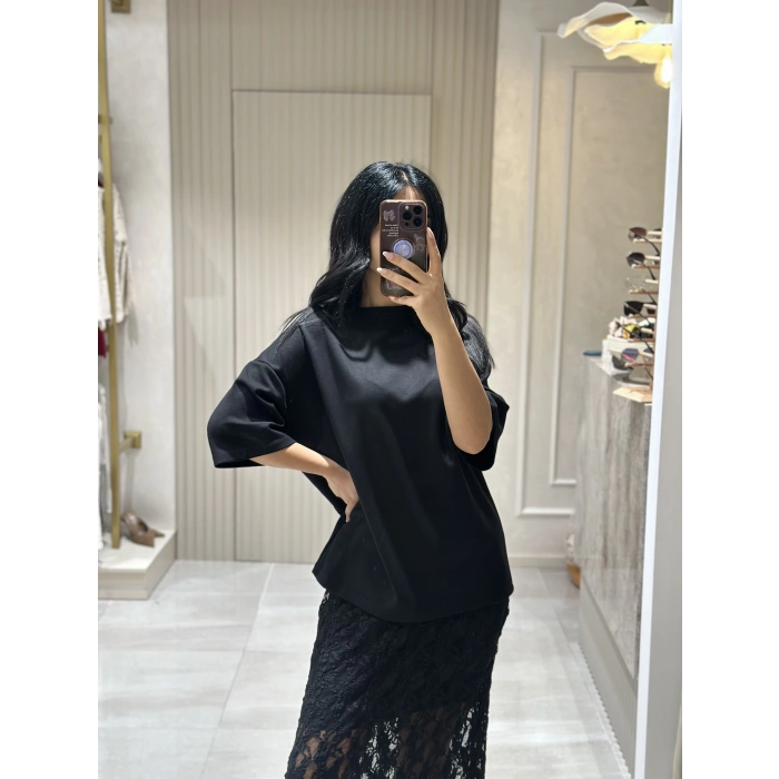 SİYAH TÜL ETEK TİŞÖRT TAKIM