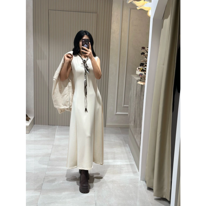 KREM ELBİSE CEKET TAKIM