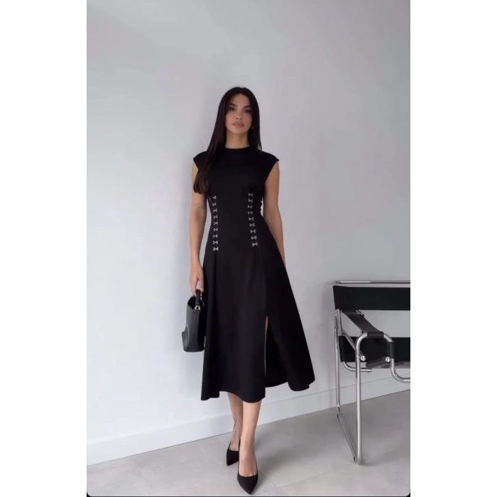 KANCALI SİYAH ELBİSE