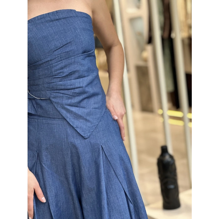 İNCE JEAN GOLD DÜĞMELİ BÜSTİYER