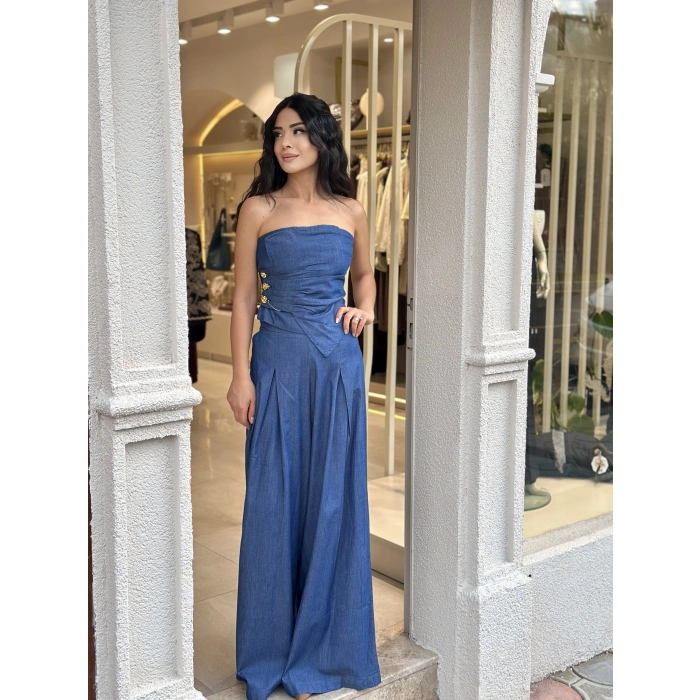 İNCE JEAN BEL LASTİKLİ İTS PANTOLON